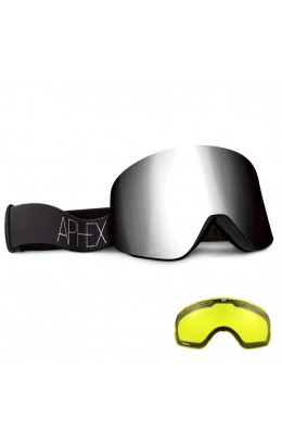 Aphex Oxia Goggle Matt Black / Ecran Silver + Extra Lens Yellow